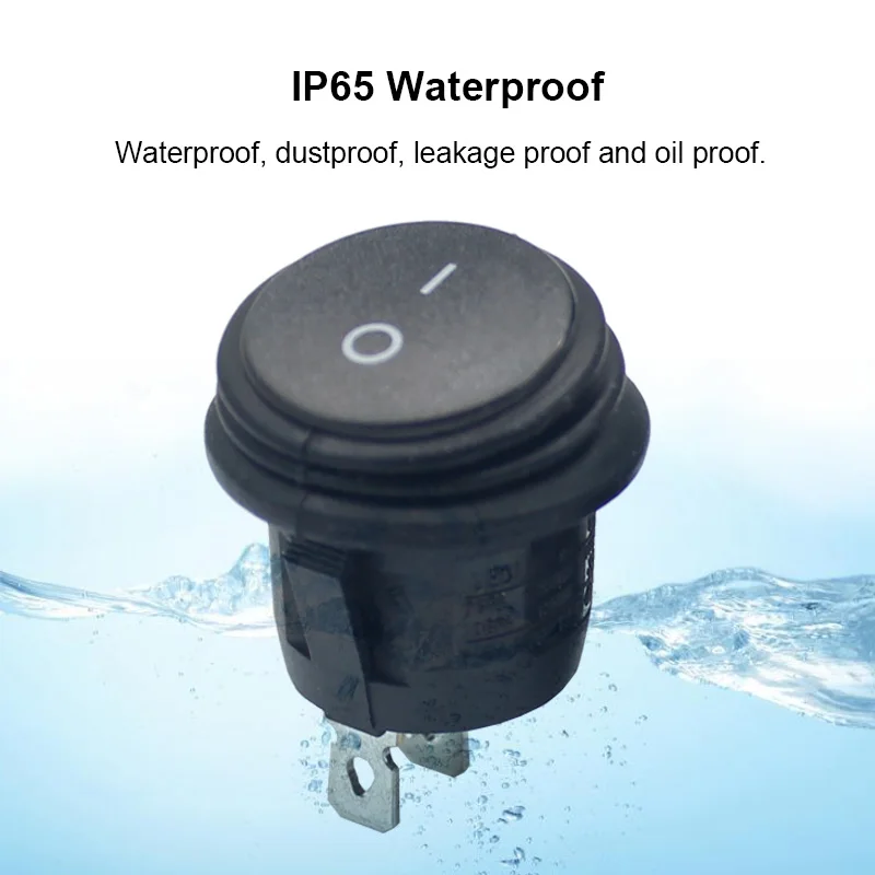 Wasserdicht Auf/Off Rocker Schalter Auto Lkw RV Auf-Off Control, boot Marine Auto Rocker Schalter SPST 2Pins