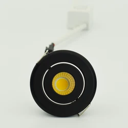 Mini LED embutido Spot Downlights, 1W COB, 3W, regulável, LED redondo para casa, gabinete, Showbox