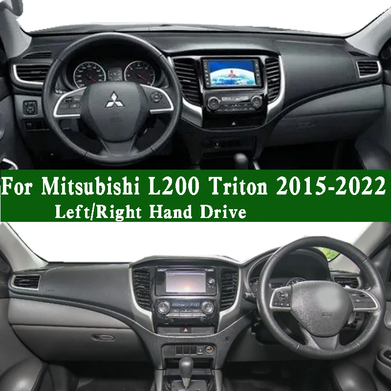 

Платформа для Mitsubishi L200 Triton Mk2 MK3 KJ KK KL, шасси MQ 2015-2022, коврик для приборной панели, коврик для приборной панели, коврик для украшения ковра