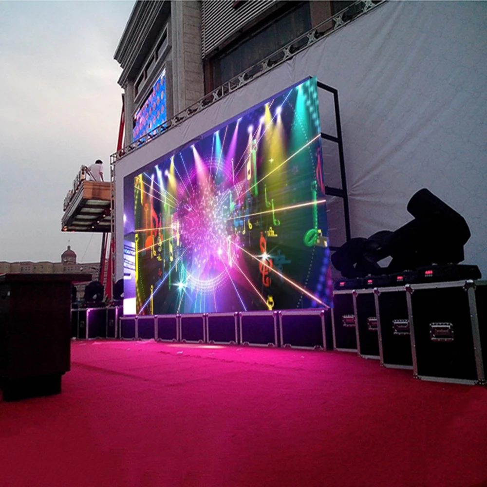 High Quality Outdoor LED Screen Can Display Movies Full-Color LED Matrix Panel 500x500mm P6.25mm Die-Cast Aluminum Cabinet