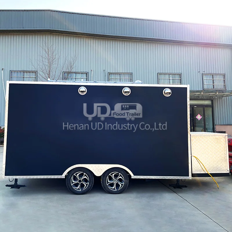 CE Concession Food Trailer Fully Equipped BBQ Picnic Food Truck Hot Dog Ice Cream Cart Food Truck Mobile Kitchen for Sale