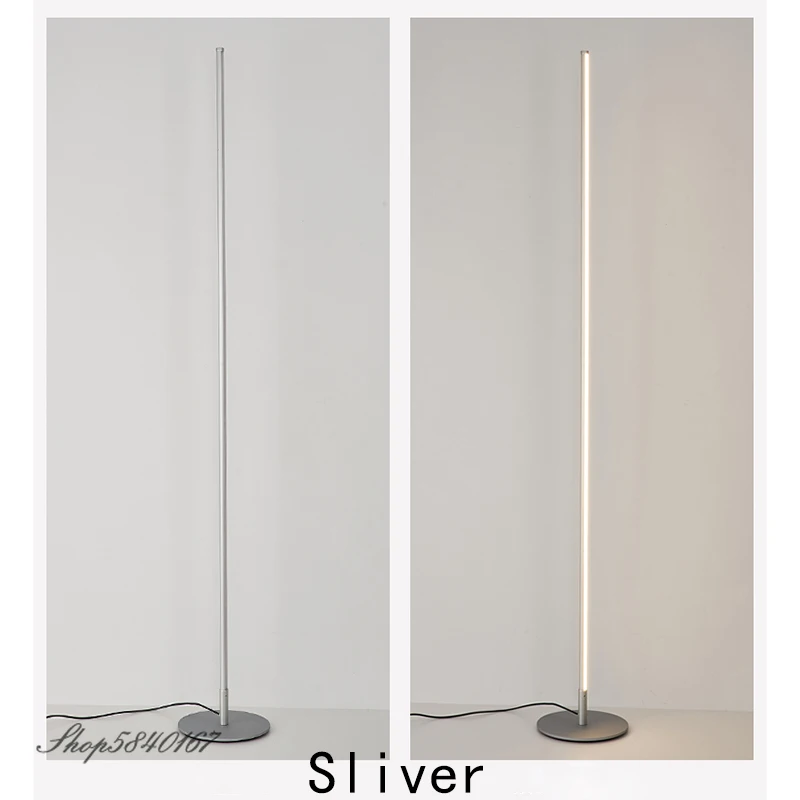 Imagem -05 - Modern Faixa Piso Luzes Led Simples pé Lamp Sala de Estar Quarto Art Decor Lâmpadas Altas Iluminação Pavimento Corner Lamp