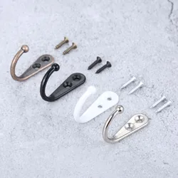 5pcs Zinc Alloy Hooks Wall/Door Mounted Hanger Retro w/screws Red Copper/Silver/Blcak/White Coat/Key/Bag/Towel/Hat Holder 44mm