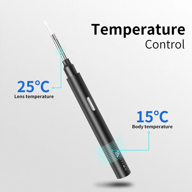 3.9mm WiFi Otoscope Ear Cleaning Endoscope HD 1080P Wireless Ear Camera 5-Axis Gyroscope Earwax Removal Tool for Kids