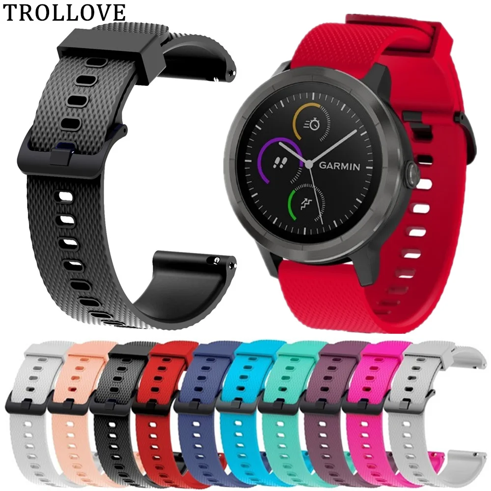 NEW Watchband for Garmin vivoactive3 vivoactive 3 HR Watch Silicone Wrist Band Strap for Garmin vivomove HR Replacement Bracelet