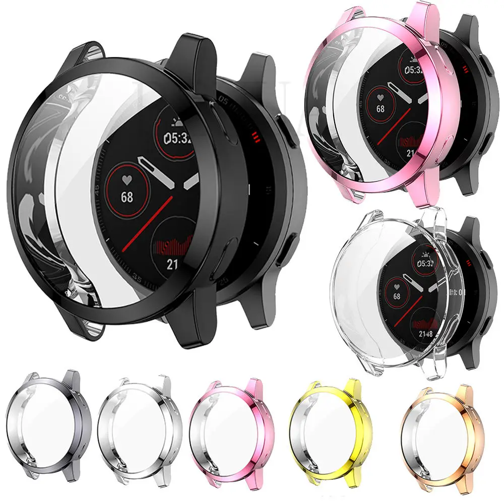 TPU Screen Protective Watch Case For Garmin Venu 2 / Venu 2S full Clear Protector Cover frame For Garmin vivoactive 4 4S Shell