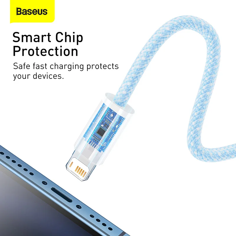 Baseus USB Cable For iPhone 13 12 11 Pro XS Max XR X 8 7 Mini 2.4A Fast Charging Data Phone Cable For iPhone 13Pro Max Wire Cord