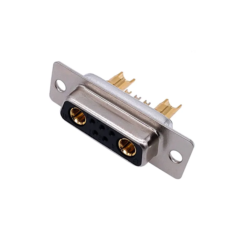 1PCS 7W2 Gold plated high current Connector D-SUB adapter 5+2 plug jack Machined Pin Full Gold Flash Wire 20A 30A 40A image 2