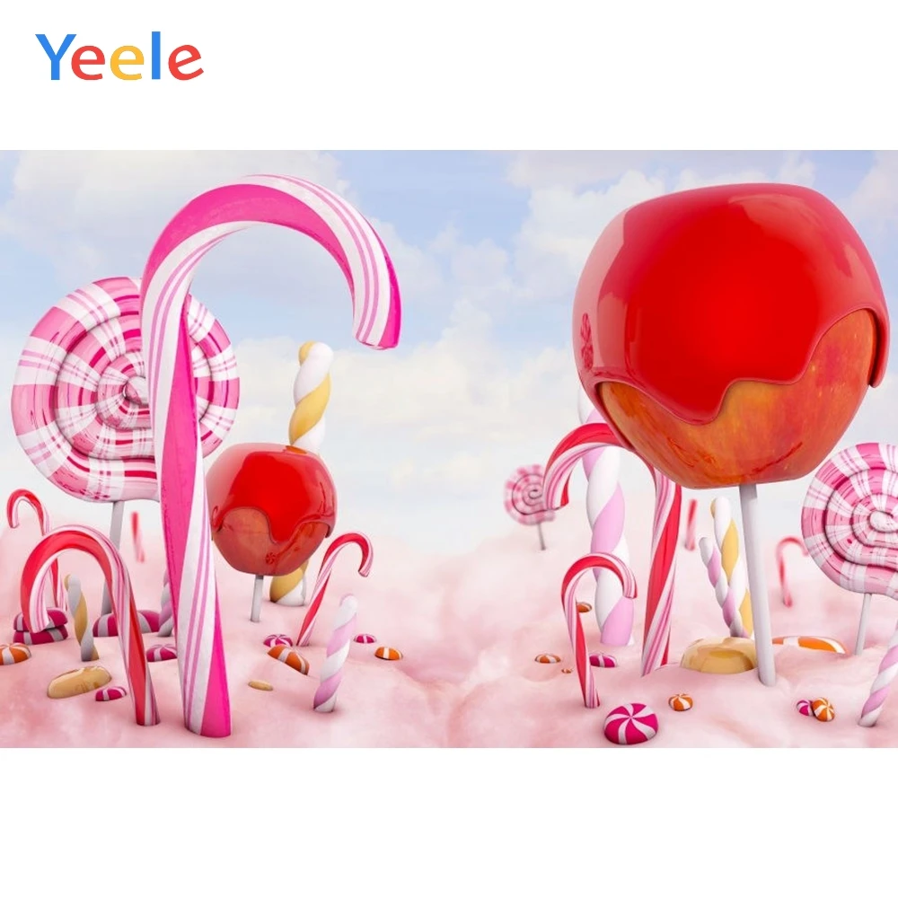 

Yeele Candy Bar Backdrop Sweet Dessert Donut Newborn Baby Birthday Party Customized Photography Backgrounds For Photo Studio