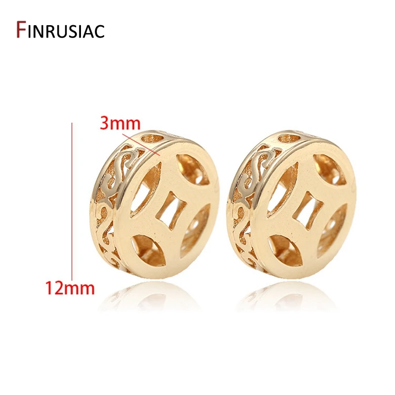 DIY Jewelry Beads Accessories Brass Metal Gold Plated Flower Spacer Beads For Jewellery Making Supplies