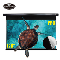 VIVIDSTORM 120 Inch PRO Slimline Motorized Drop Down Screen UST Projector Ambient Light Rejecting 4K Ceiling CLR Ceiling Screen