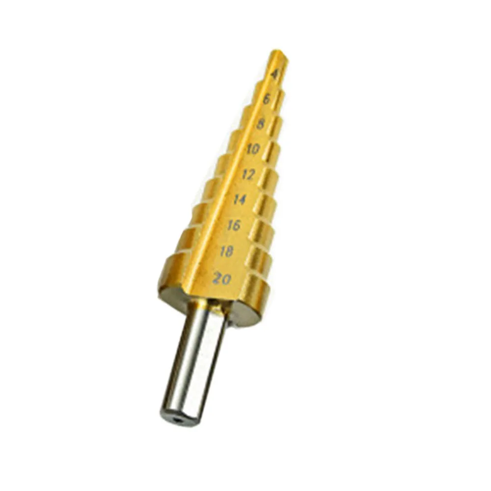 HSS 4-32 mm  Titanium Coated Step Drill Bit ing Power Tools for Metal High Speed Steel Wood Hole Cutter  Cone 