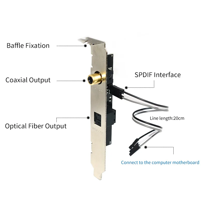 SPDIF Daughter Card  24BIT 192KHz Optical Fiber Coaxial  Digital Sound Card DAC DTS Decoder External extension adapter board