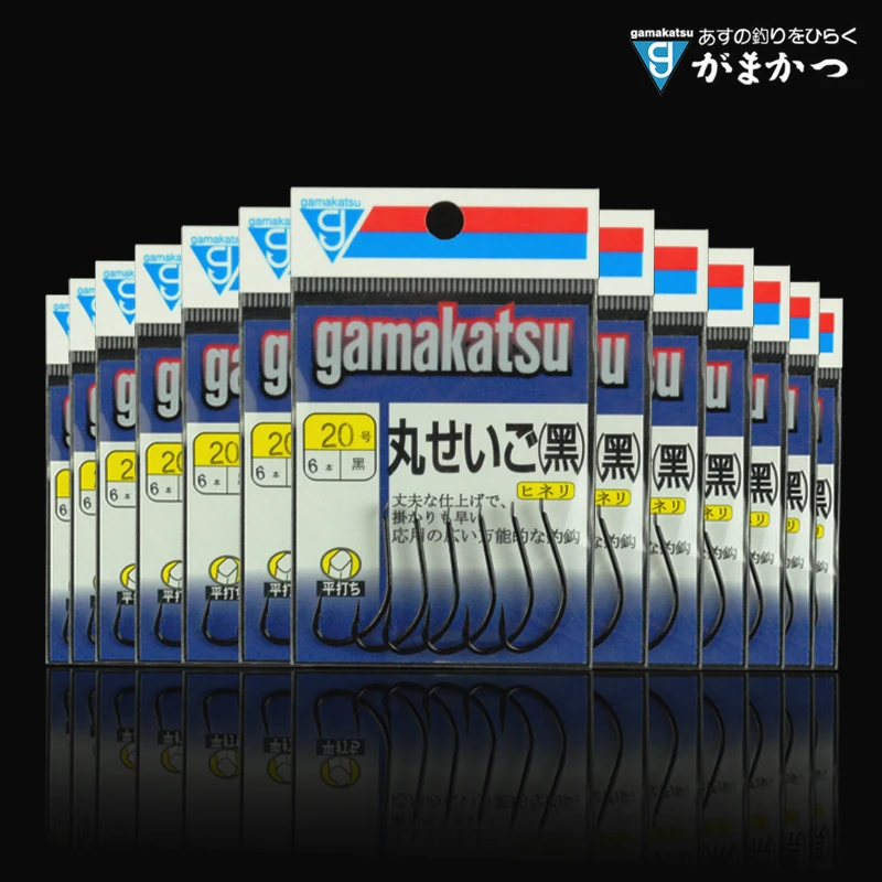 100% Original Japan Gamakatsu Fishing Hooks pill world black barbed black fish hook C1MA1 imported Gamma Kaz