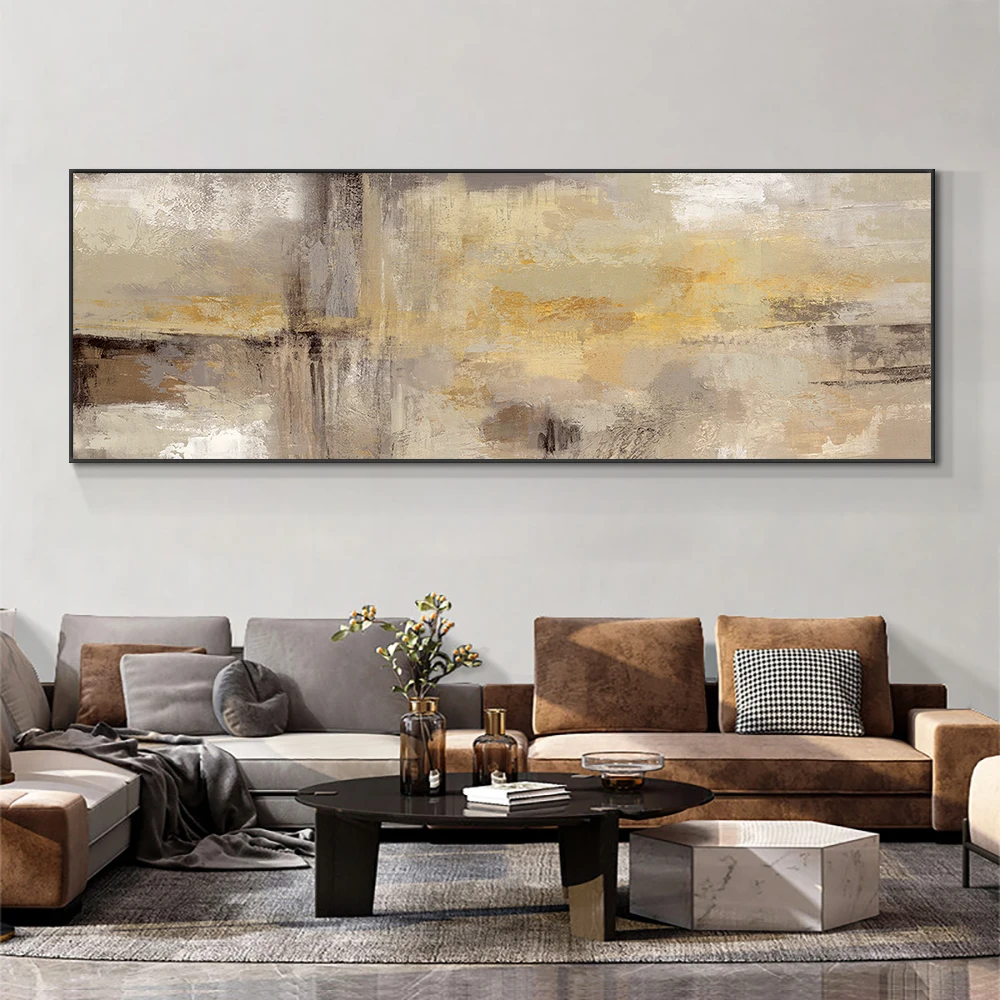 Modern Abstract Oil Painting Poster and Print Landscape Wall Art Original Design Canvas Painting Picture for Living Room Decor