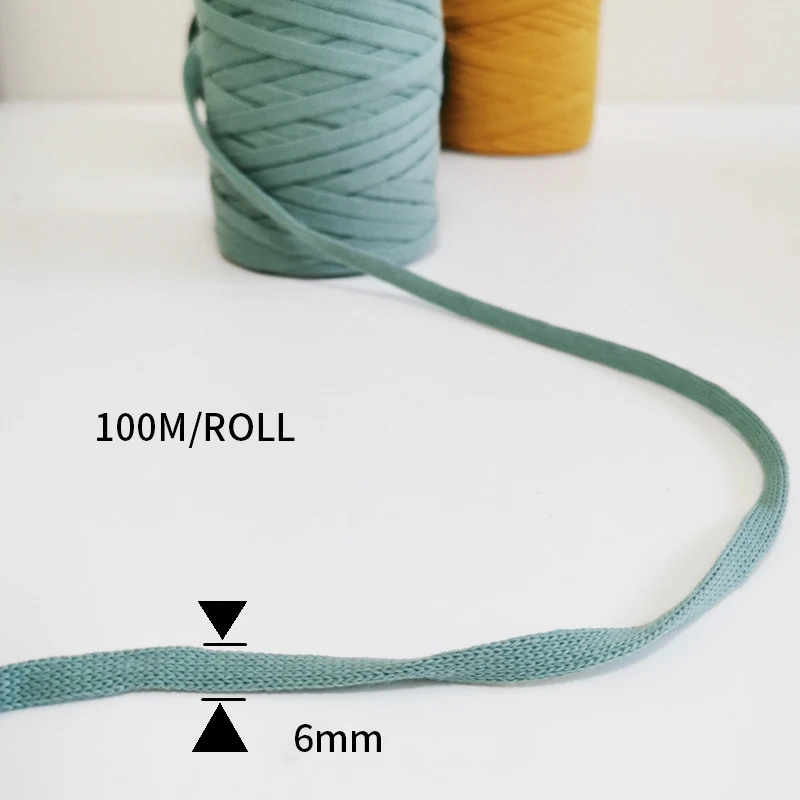 YOMDID 250g Colourful Flat Yarn DIY Handcraft Scarf Bag Knitting Yarn Practical Crochet Threads Weaving Yarn Sewing Accessories