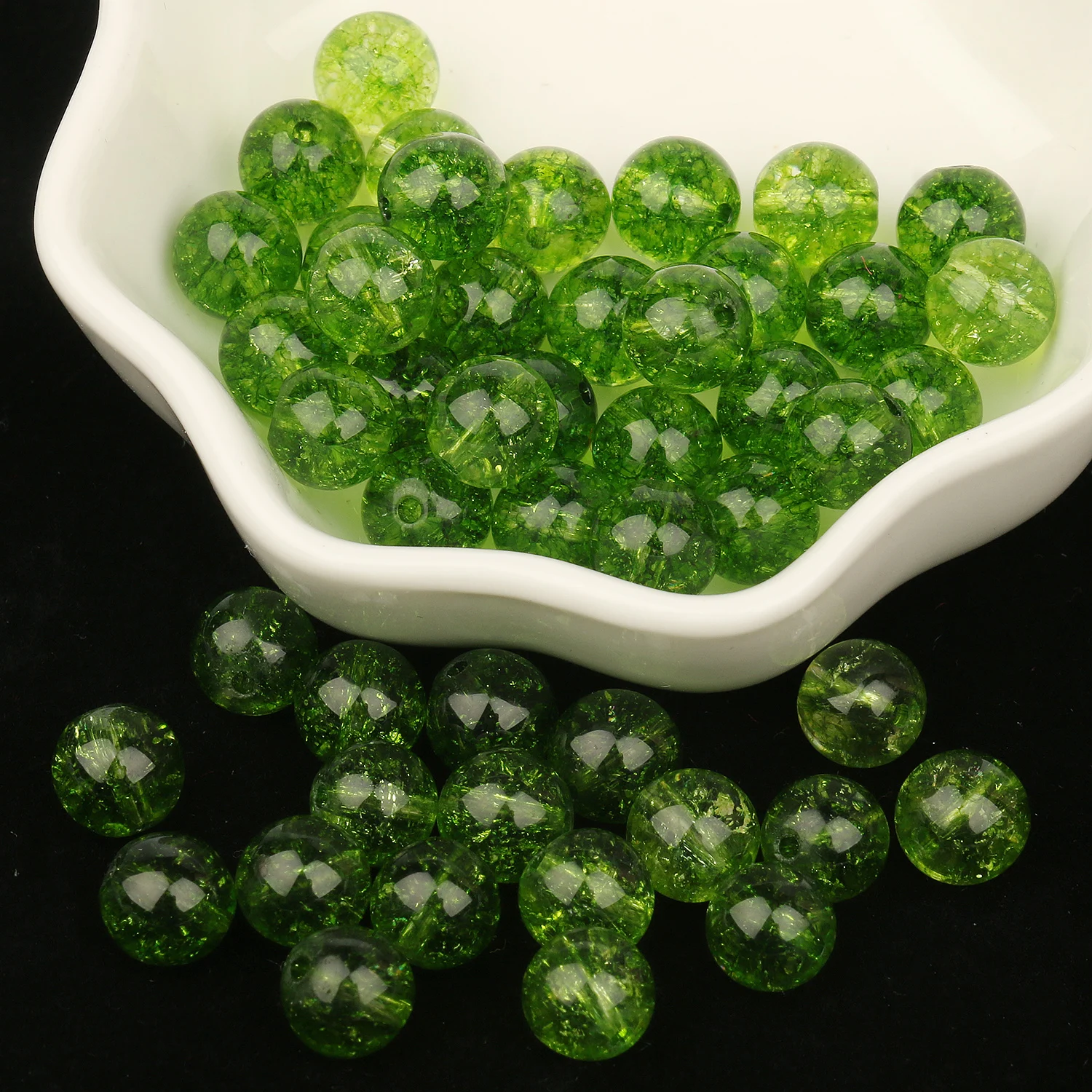 4/6/8/10mm Natural Stone Peridot Beads Olivine Round Loose Spacer Beads For Jewelry Making Handmade Material DIY Bracelets 15\'\'