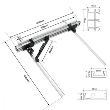 T-track sliding brackets for saw and woodworking #4