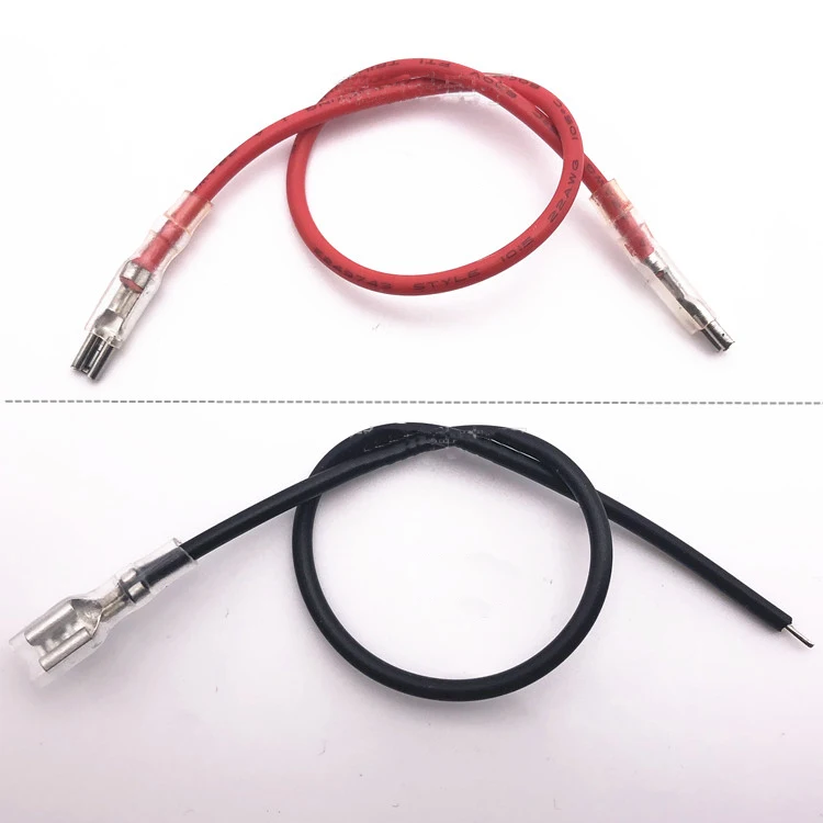 

100pc 2.8 /4.8 /6.3 Crimp Terminal With Cable Female Spade Connector wire with Insulating Sleeves 1015 22AWG