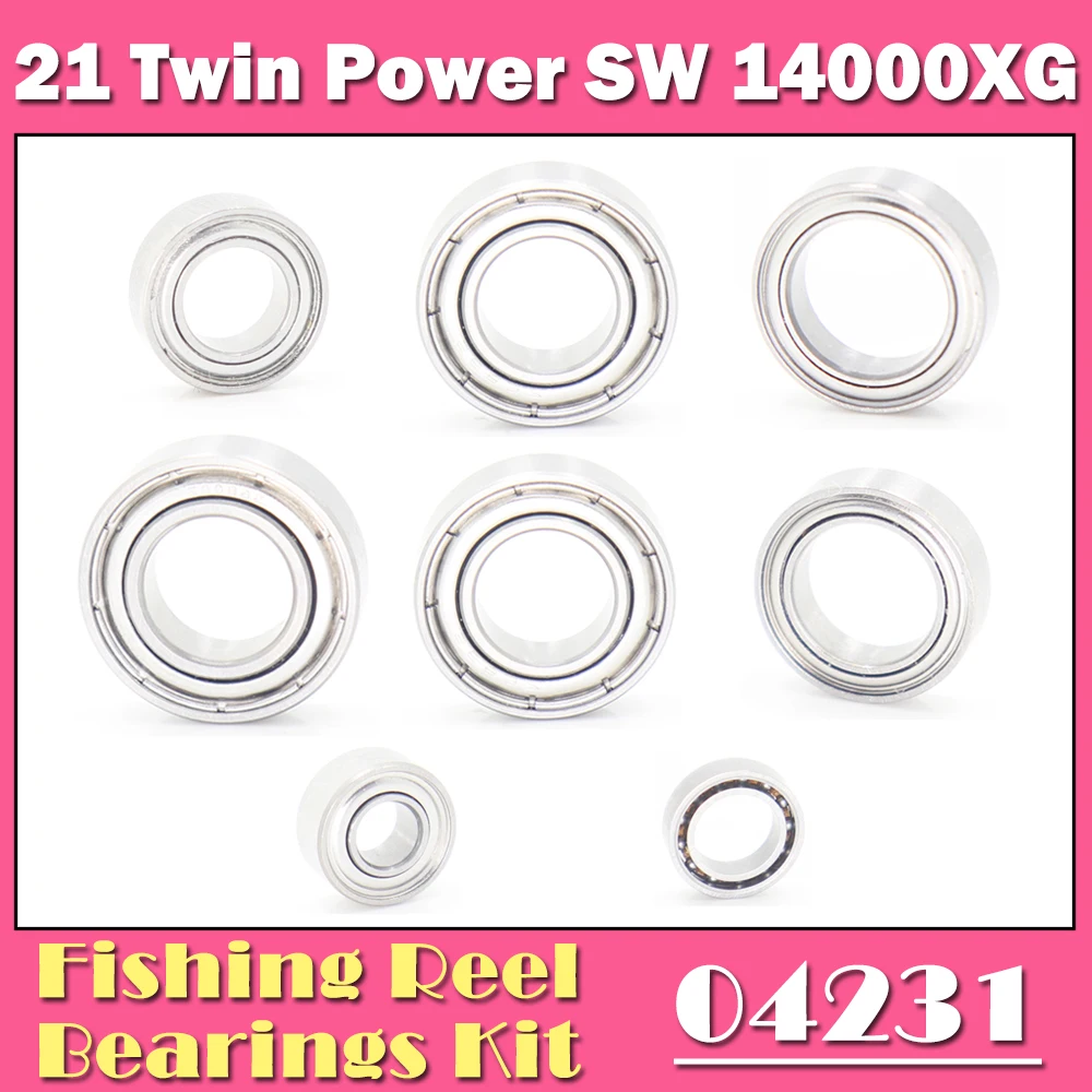 Fishing Reel Stainless Steel Ball Bearings Kit For Shimano 21 Twin Power SW 14000XG 14000PG 04231 04351 Spinning Reels Bearing