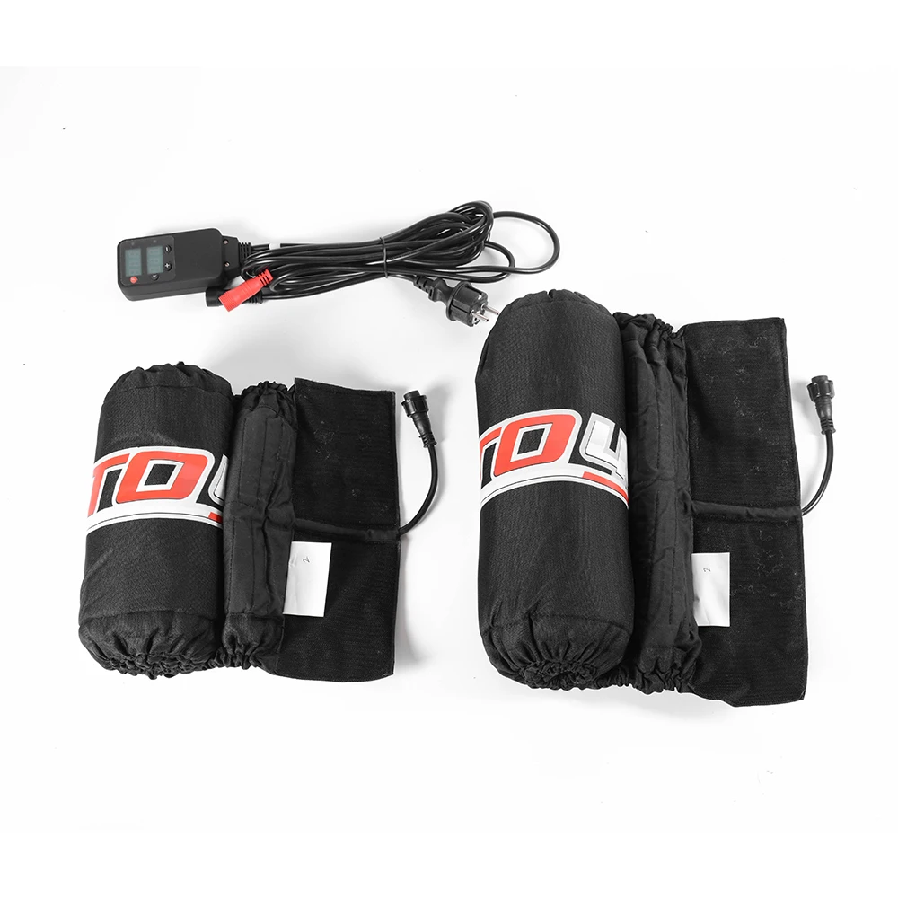 120/200 Universal Digital Front and Rear Motorcycle Tyre Warmer Tire Warmer Thermo Bike Blankets Temperature Control 1 Pair view 2