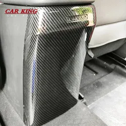 For Hyundai Kona Encino 2017-2020 ABS Carbon fiber Car Rear back row guard kicking frame Cover Trim Sticker Car Styling 1pcs