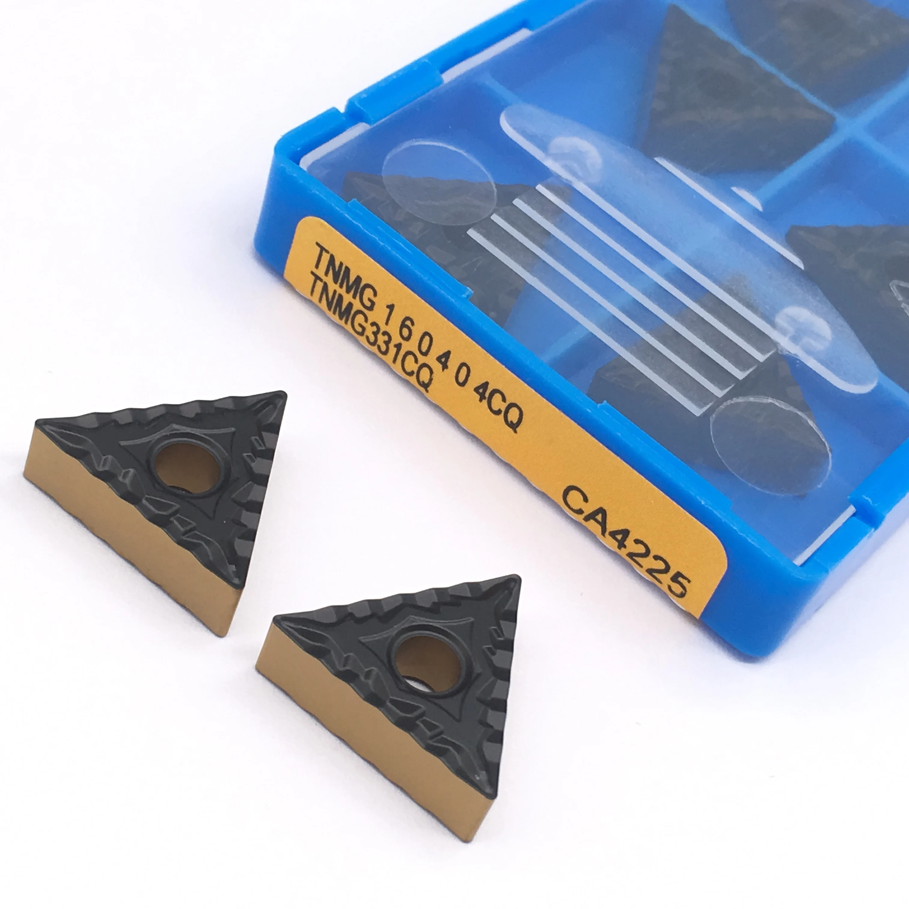 10PCS TNMG160404 CQ CA4225 100% Original เครื่องกลึง CNC เครื่องมือคุณภาพสูงคาร์ไบด์แทรกภายนอกหมุนเครื่องมือสำหรับชิ้นส่วนเหล็ก
