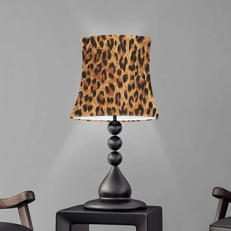 Nordic Style Cloth Light Shade Leopard Print Bedroom Table Lamp Shades Wall Lamp Covers Fabric Lampshade Cover for Living Room