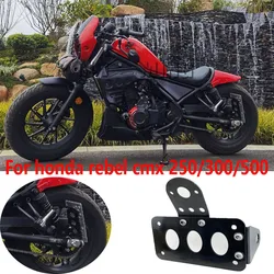 Motorcycle Side Mount Tail Light w/ License Number Plate Bracket For honda rebel cmx500 cmx250 cmx 300 Rear Stop Light Bracket