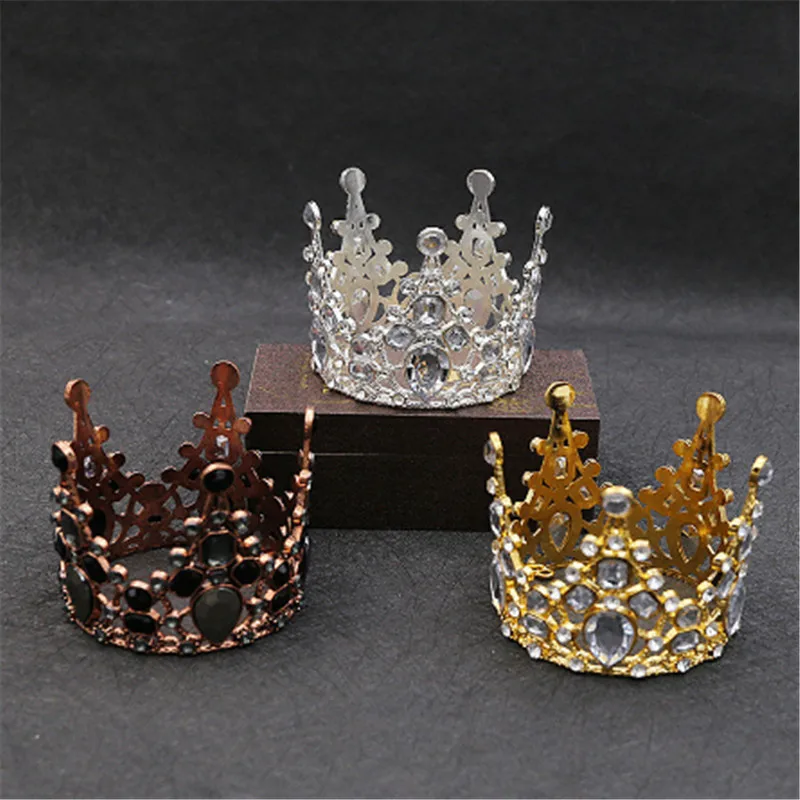 Bridal Wedding Tiaras Crystal Little Crown Birthday Cake Decorative Head Jewelry Children\'s Small Diadem Hair Accessories