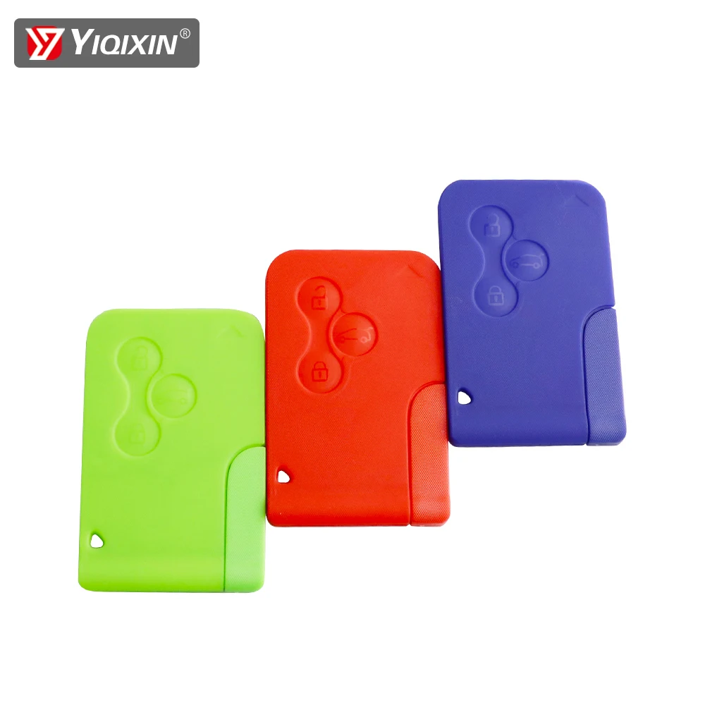 YIQIXIN High Quality 3 Button For Renault Megane 2 3 Clio Grand Scenic Remote Car Key Shell Cover Case Smart Card Blade Red Blue