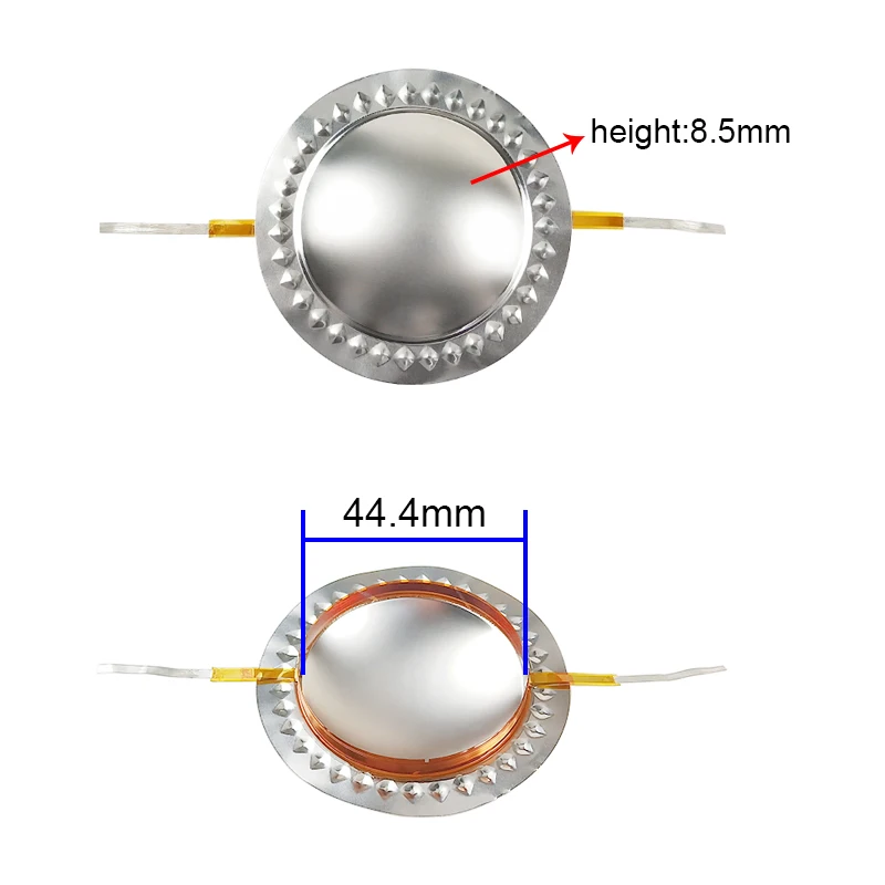 GHXAMP 44.4 ملليمتر مكبرات ملف صوتي هور الحجاب الحاجز غشاء التيتانيوم فيلم 44 (44.5) التريبل رئيس إصلاح اكسسوارات 2 قطع