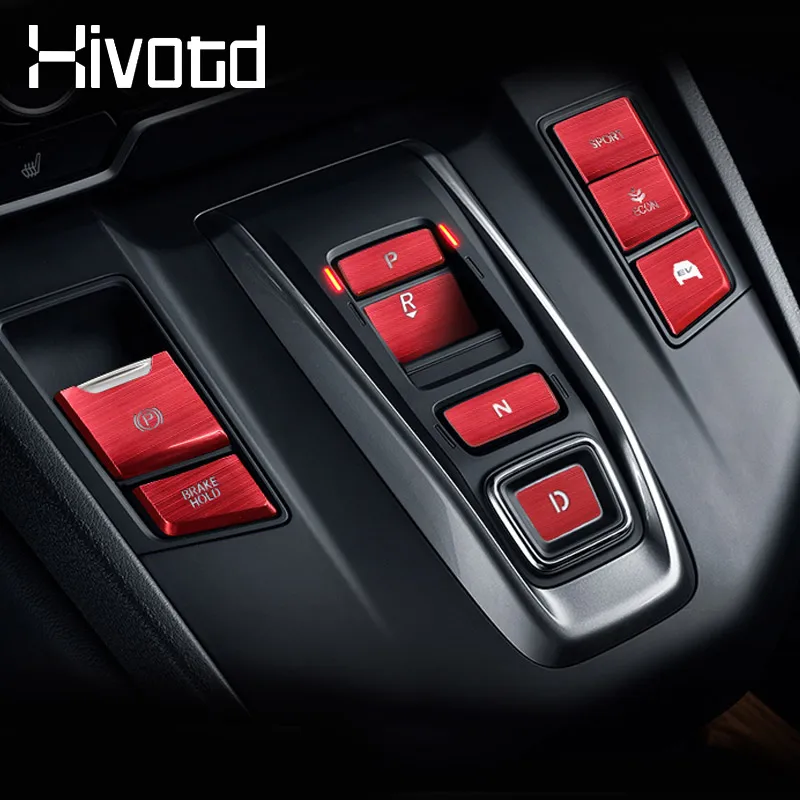 Car Console Gear Shift Button Cover Stickers Protective Decoration Interior Panel Accessories For Honda Cr-V Crv 2018 2019