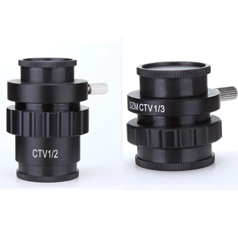 SZM CTV 1/2 1/3 1X Adapter 0.3X 0.5X C mount Lens Adapter For Trinocular Stereo Microscope HDMI VGA USB Video Camera