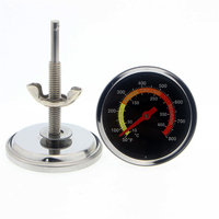 Stainless Steel Lock Type BBQ Barbecue Grill Thermometer