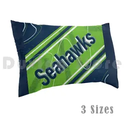 Federa per cuscino Seahawks Seahawks Design Sports Football Seattle 12 Green Blue Doodle Fun Seahawks