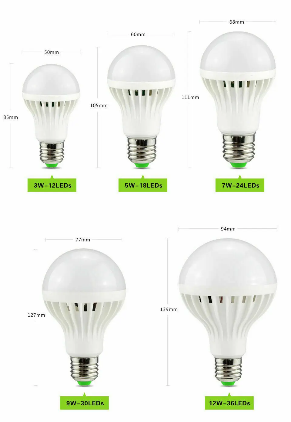 Sound Voice Activated Light Sensor Smart Bombillas LED Bulb E27 3W 5W 7W 9W 12W Induction lamp Stair Hallway light YZ