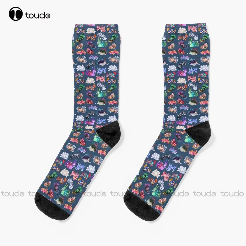 Nudibranch Socks Fun Socks Christmas Fashion New Year Gift Unisex Adult Teen Youth Socks 360° Digital Print Hd High Quality