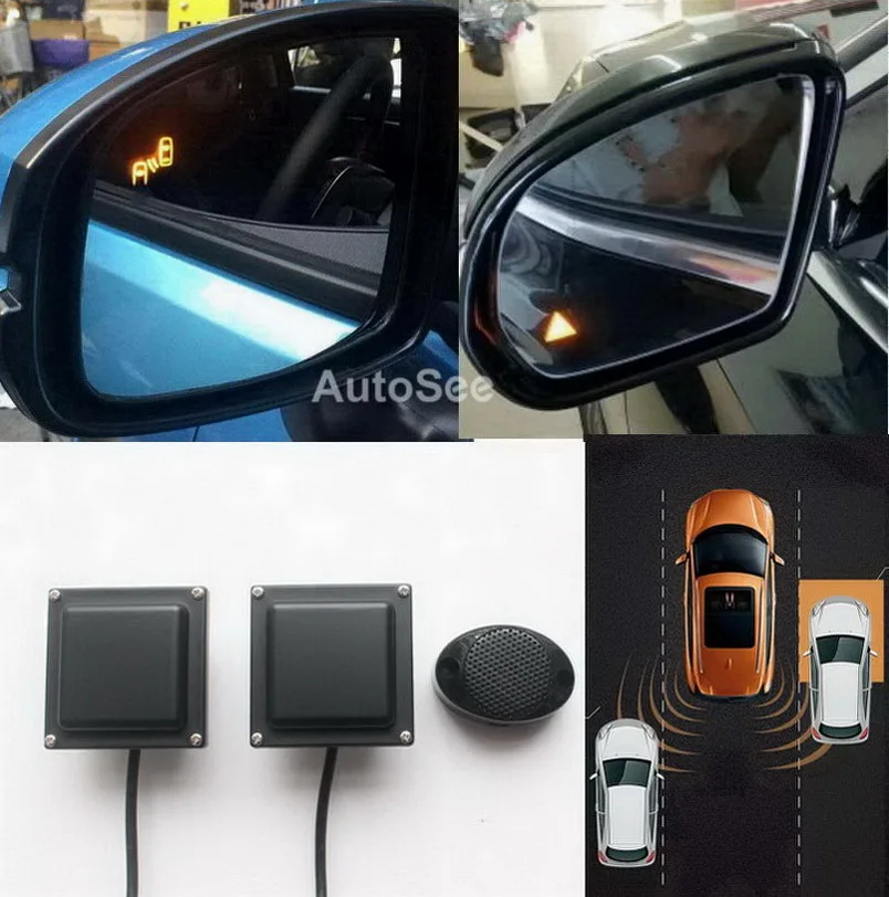 for Peugeot 206 207 301 307 308 408 508 2008 3008 4008 5008 BSD BSM blind spot detection Radar Sensor LCA Mirror light alarm