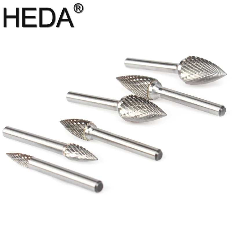 6Pcs Sets Tools GX-Series Tungsten Carbide Burr Bit Rotary Files Engraving Wood Carving Milling Cutter For Grinding Metal Steel