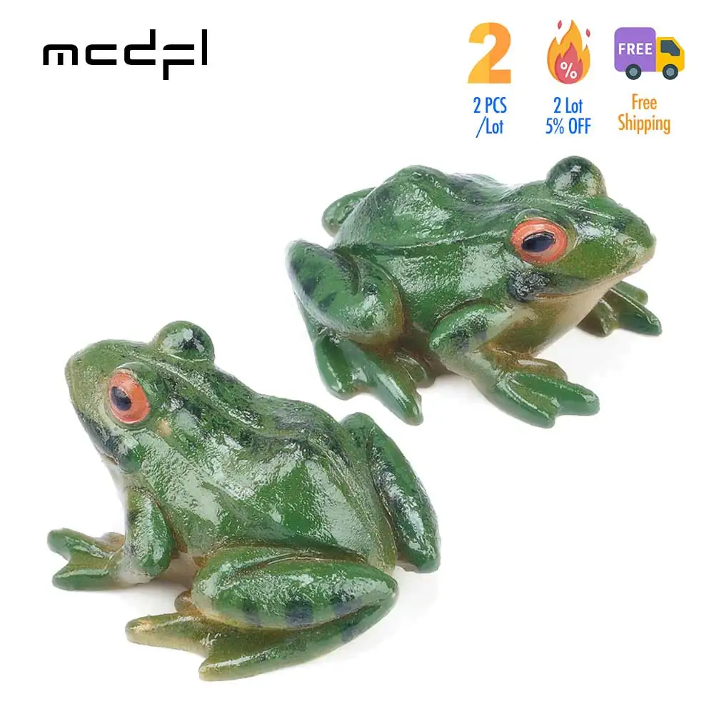 MCDFL Frog Figurines Miniatures Exterior Zen Garden Figures Home Decoration Ornaments for Living Room Table Desk Yard Decor Gift