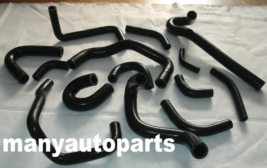 

For NISSAN skyline R32 R33 R34 GTR RB26DET silicone heater hose kit BLACK