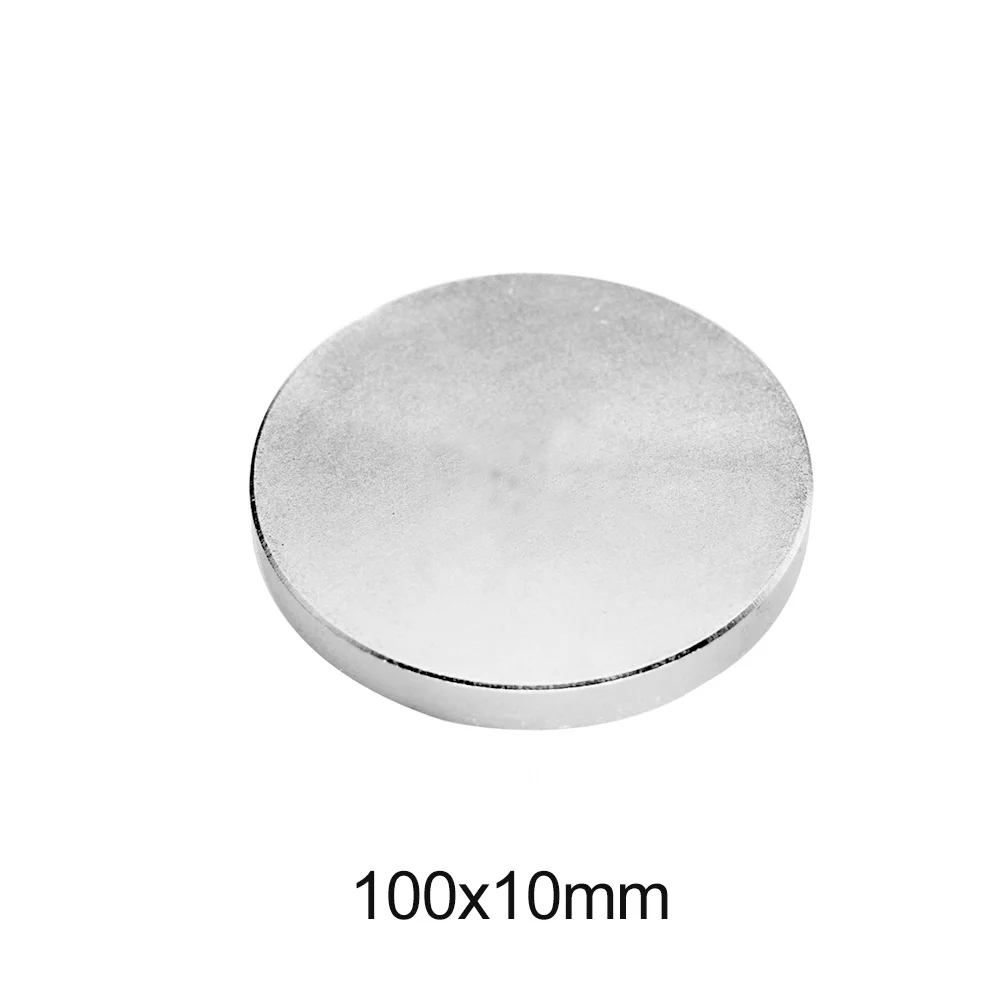 

1PC 100x10 mm Big Super Strong Round Magnets N35 Thick Round Search Magnet 100x10mm Permanent Neodymium Disc Magnets 100*10 mm