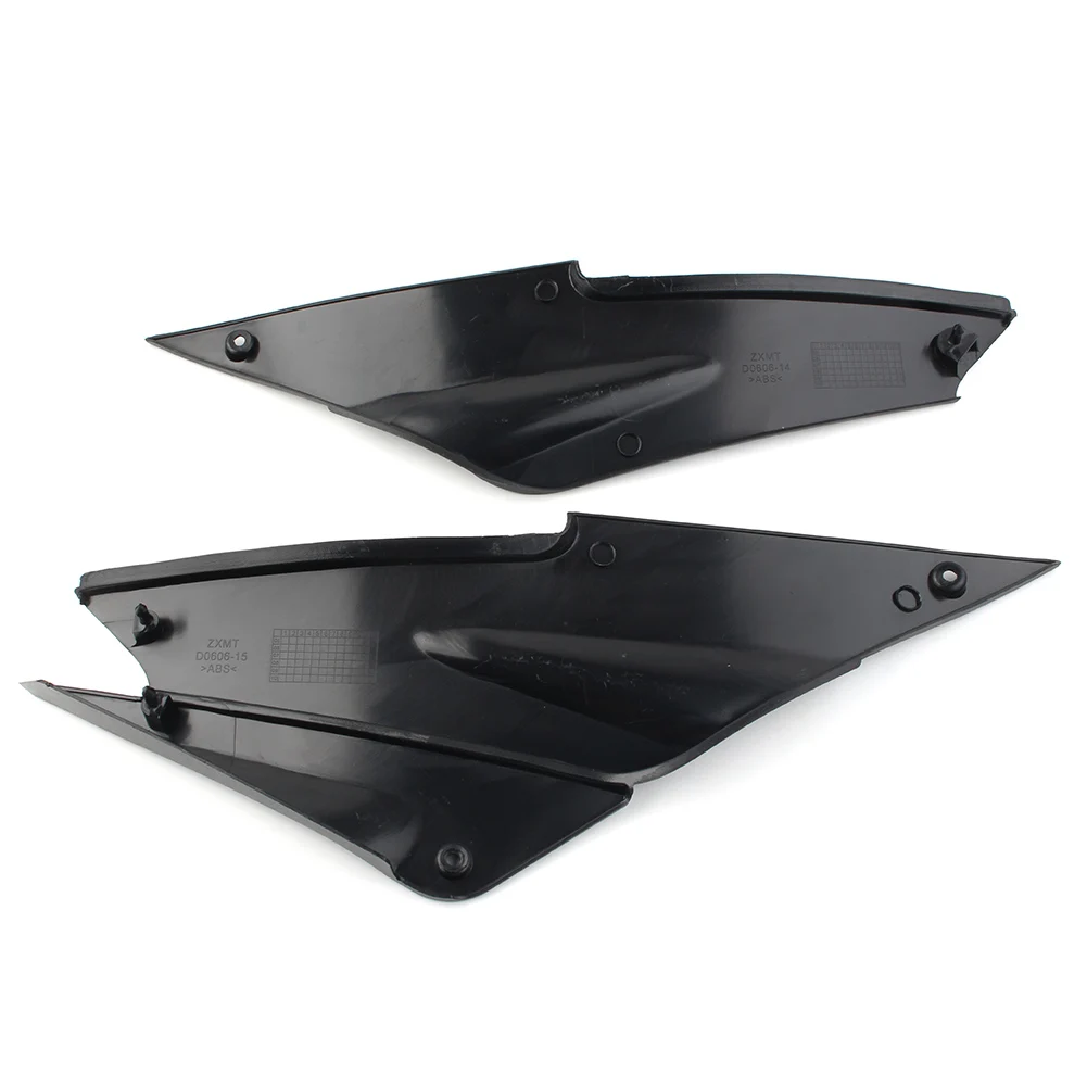 2pcs Motorbike Tank Side Cover Panel Fairing Cover For Kawasaki Ninja ZX6R ZX636 ZX6 2005 2006 Black ABS Plastic