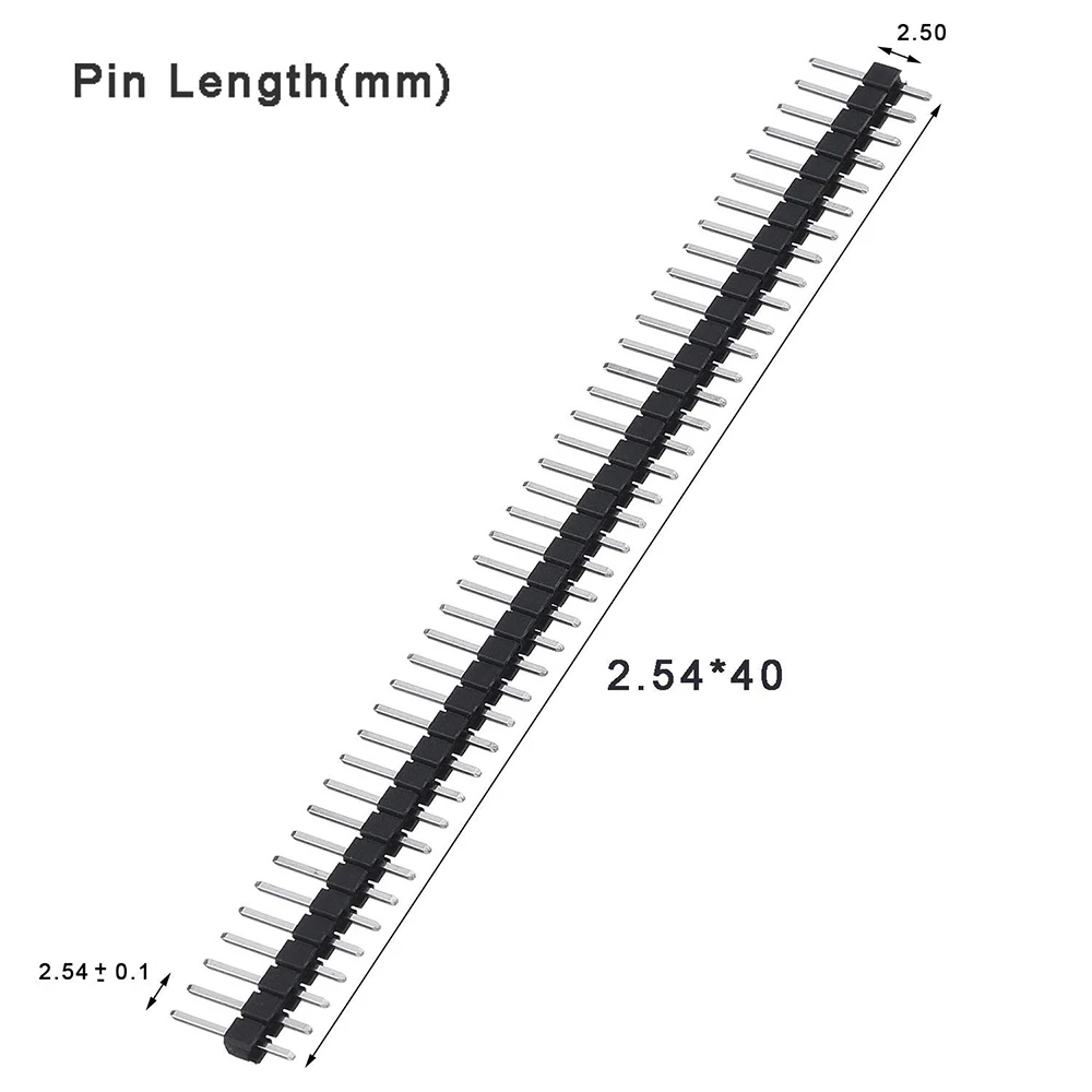 Placa de una sola fila para ordenador, cabezal de Pin macho para Arduino 1x40P 2,54, Conector de 40 pines rompible, tira PCB, Kit electrónico DIY,