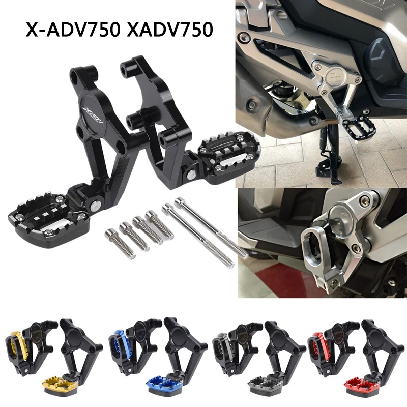 

CNC Pedals for Honda XADV750 X-ADV750 Motorcycle Aluminum Alloy Wide Foot Pegs Direct Plug-in Rest Footpegs Non-slip Pedals