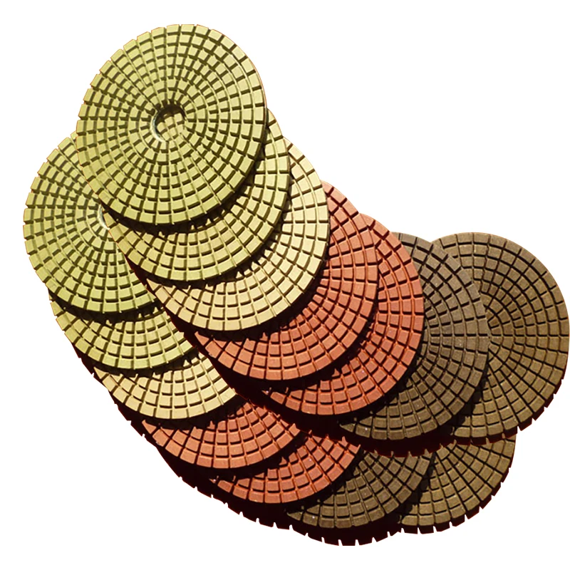 

10pcs/lot wet flexible diamond polishing pad 5" ,125mm and 2/3" inner diameter for marble,granite,floor and stone.