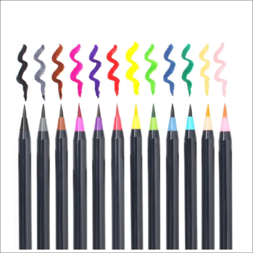 kemila 20 Colors Watercolor Brush Pen Soft Fine Tip Markers Pens Paintbrush for Sketch Drawing Manga Comic Handwriting