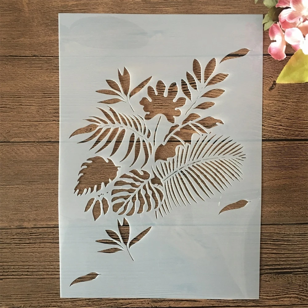 A4 29cm Boardleaf Branch DIY Layering Stencils Wall Painting Scrapbook Coloring Embossing Album Decorative Template