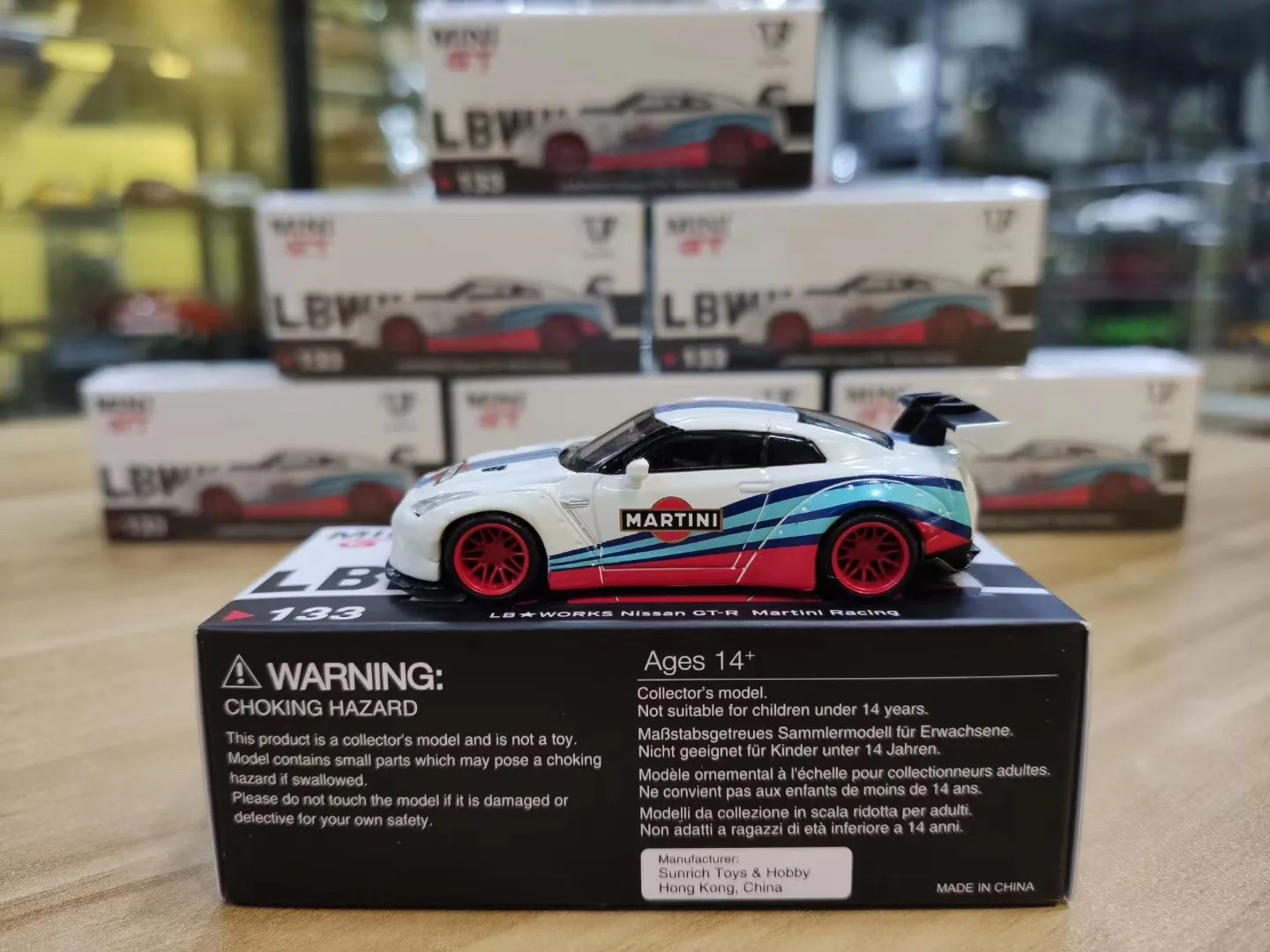 MINI GT 1/64 MARTINI R35 GT-R LB Collection of die-casting simulation alloy model car toys